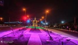 اجرای نورپردازی میدان شهدا 