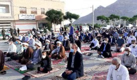 برگزاری نماز عید فطر در شهر بهاران 