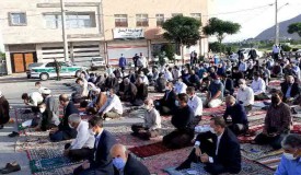 برگزاری نماز عید فطر در شهر بهاران 
