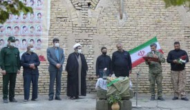 مراسم غبارروبی و عطرافشانی گلزار شهدای شهر بهاران 